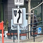 Graffiti at 2034 Anza St